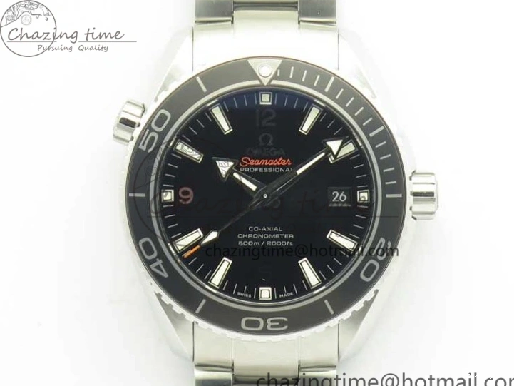 0309 EyeCatching Planet Ocean Professional Ceramic Bezel 45.5mm 1:1 VSF Best Edition Silver Markers on SS Bracelet A8500 Super Clone 8050